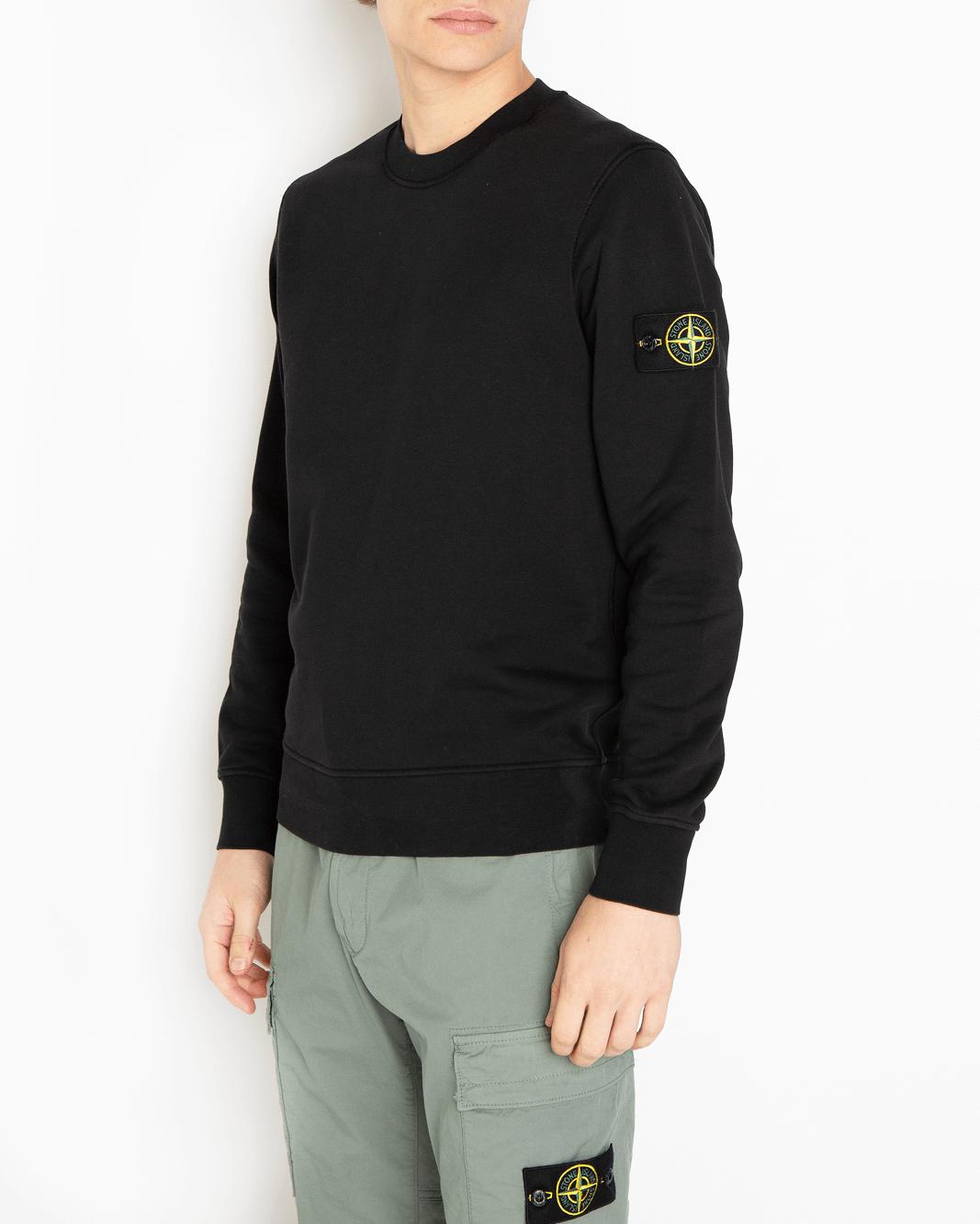 Heren Logo-Patch Sweater Zwart