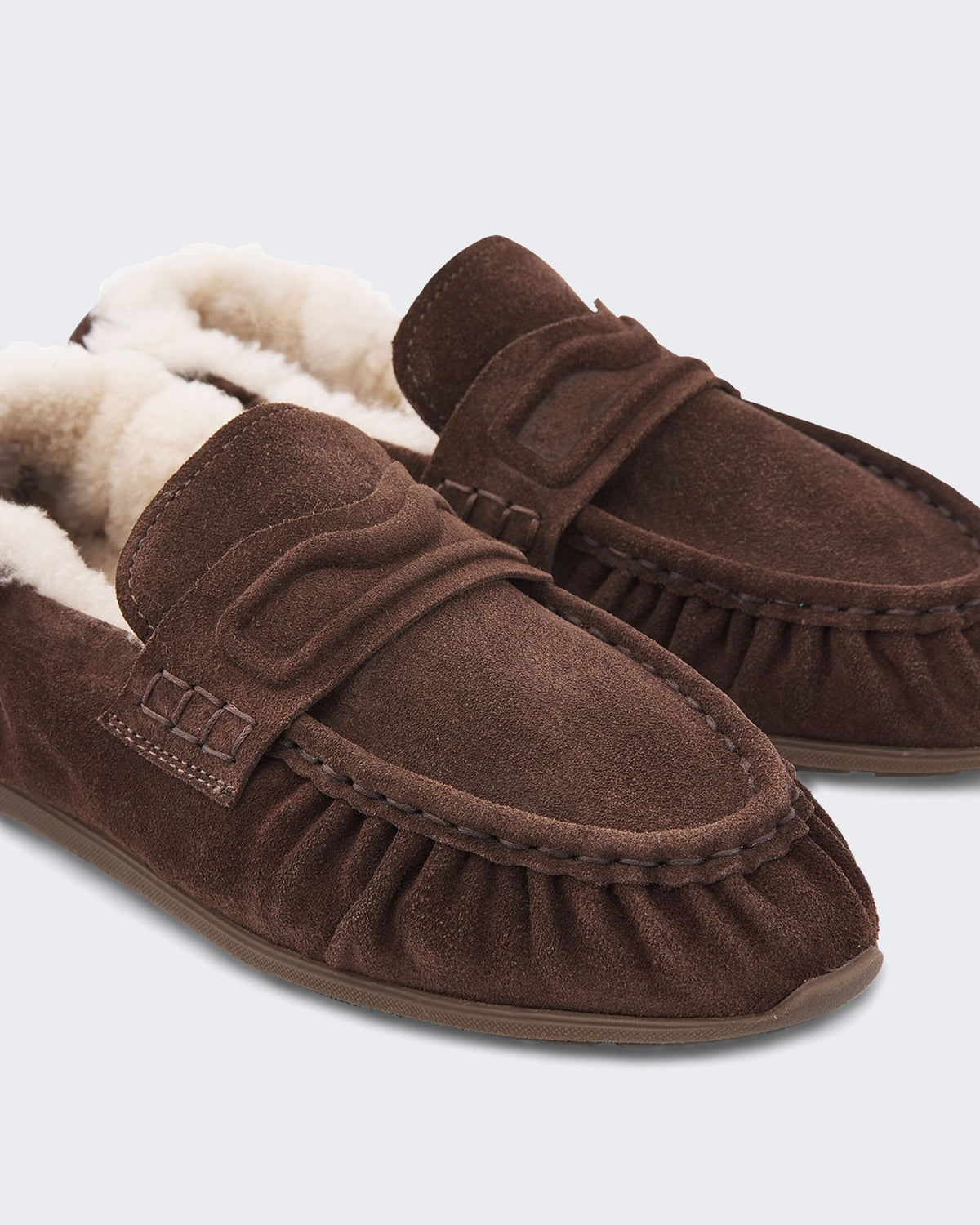 Nubikk Dames Riley Mio Fur sneaker met bont Bruin - Eleganza.nl