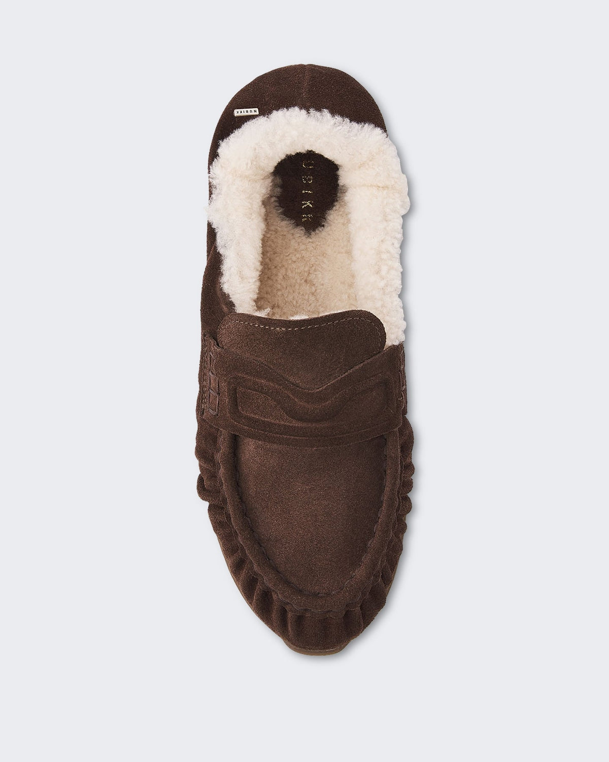 Nubikk Dames Riley Mio Fur sneaker met bont Bruin - Eleganza.nl