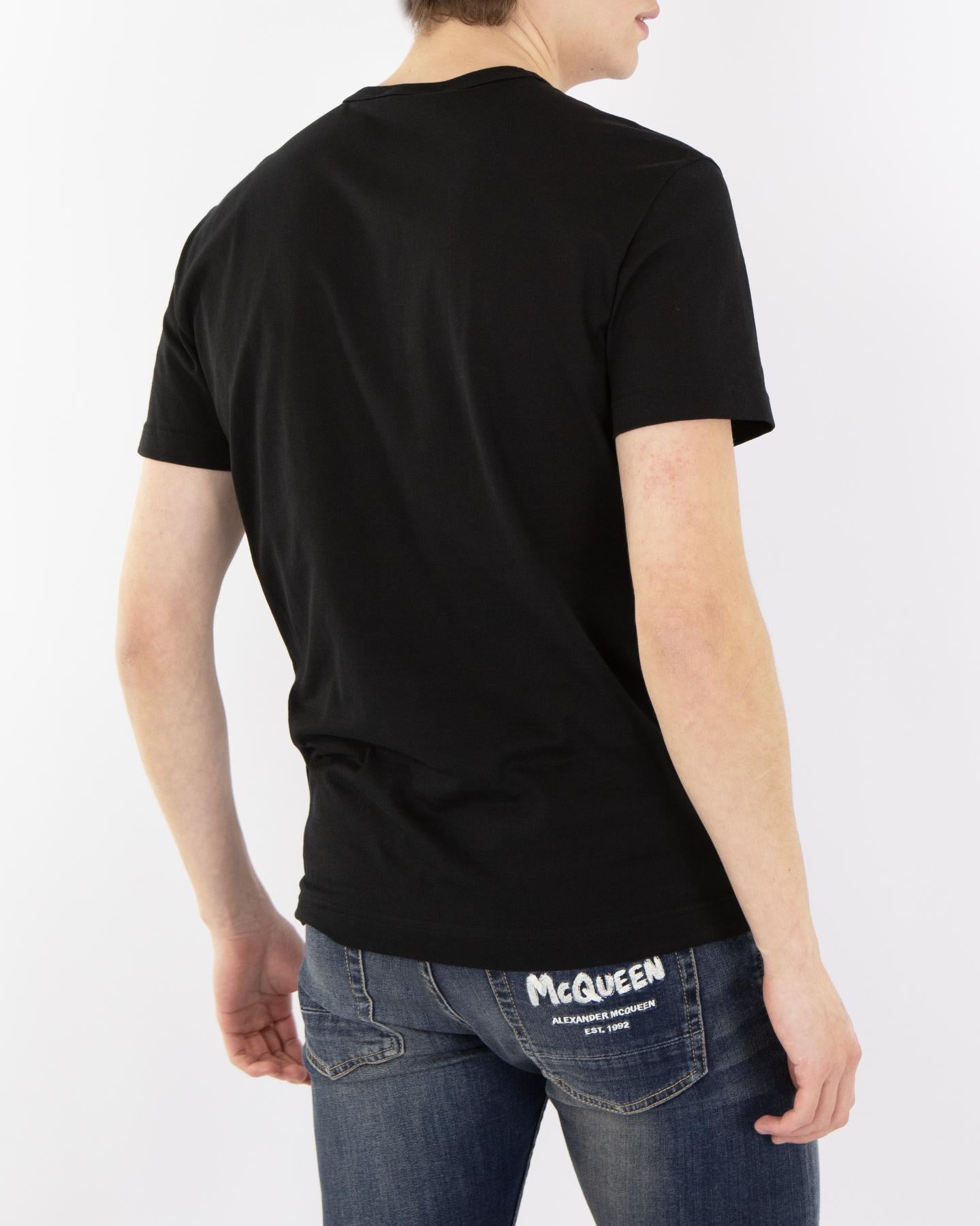 Heren Embossed Logo T-Shirt Zwart