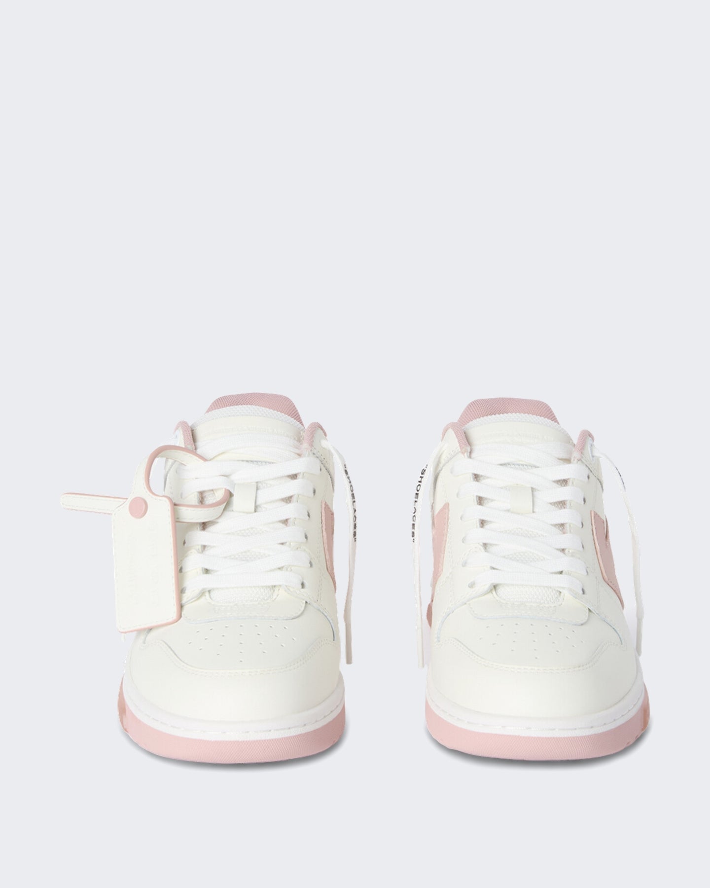 OFF WHITE Dames Out Of Office sneaker wit met roze - Eleganza.nl