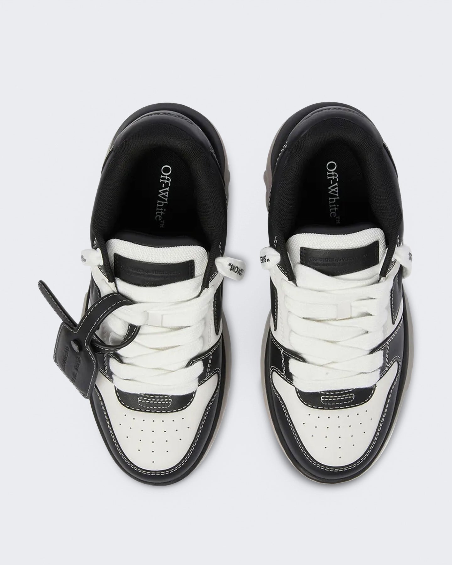 OFF WHITE Heren Chunky varsity sneaker in wit en zwart - Eleganza.nl