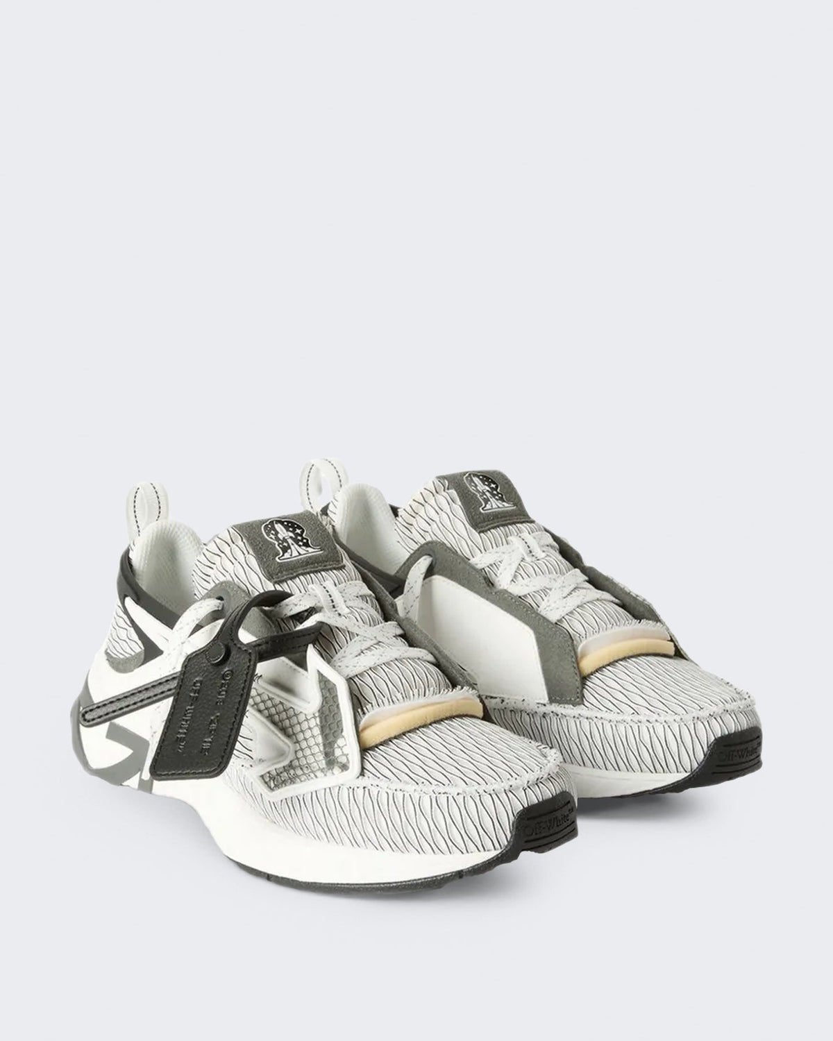 OFF WHITE Heren Space Memo sneaker in wit en zwart - Eleganza.nl
