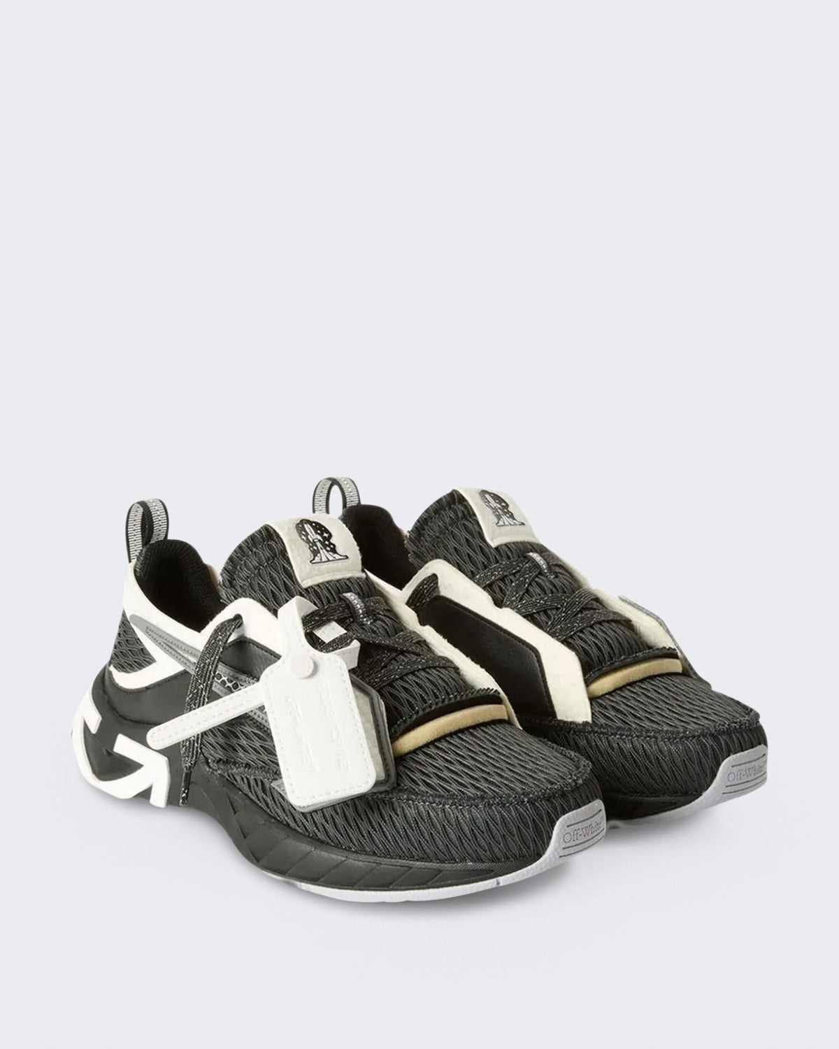 OFF WHITE Heren Space Memo sneaker in zwart en wit - Eleganza.nl