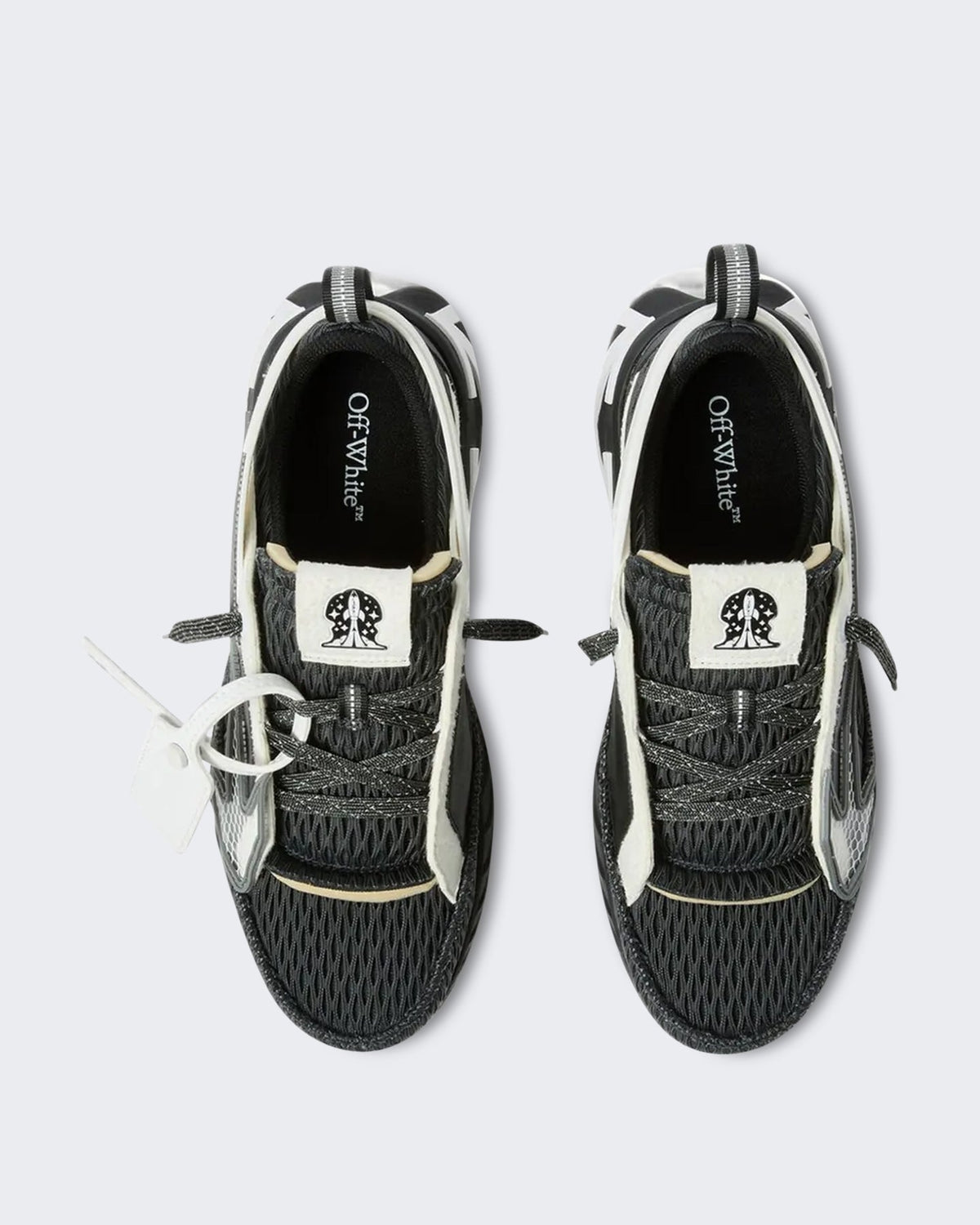 OFF WHITE Heren Space Memo sneaker in zwart en wit - Eleganza.nl