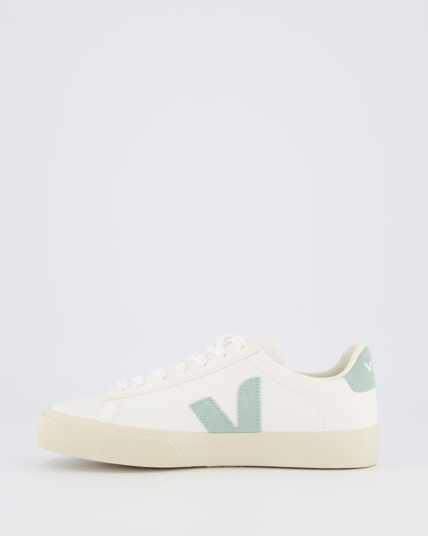 Dames Campo Sneaker Leer Wit/Matcha