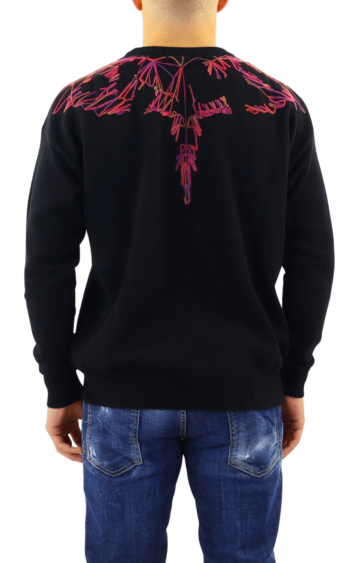 Heren Wings Knit Relax Slim Crew