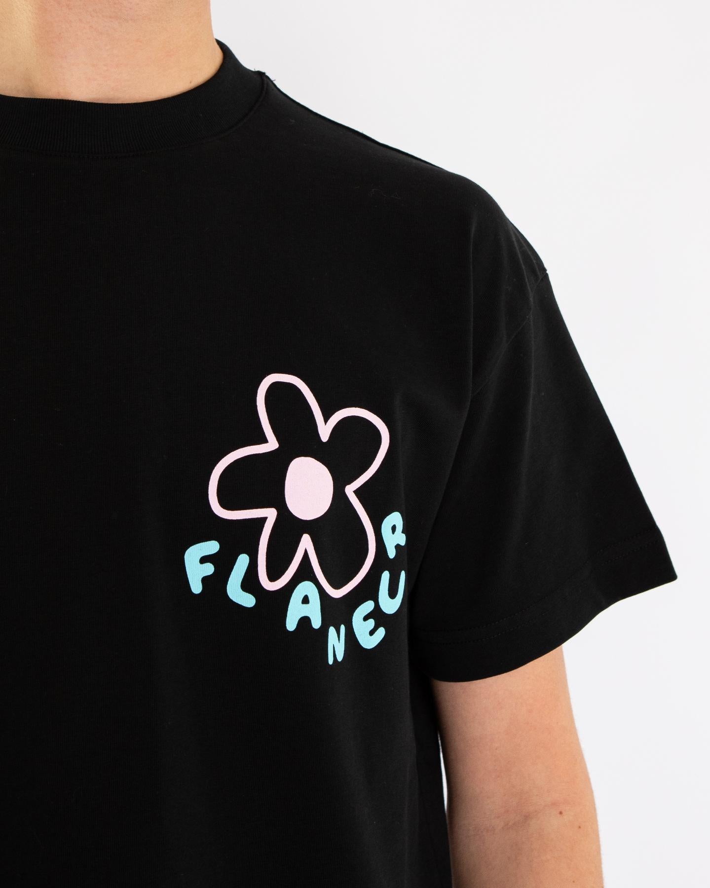 Heren Blossom T-Shirt Zwart/Roze