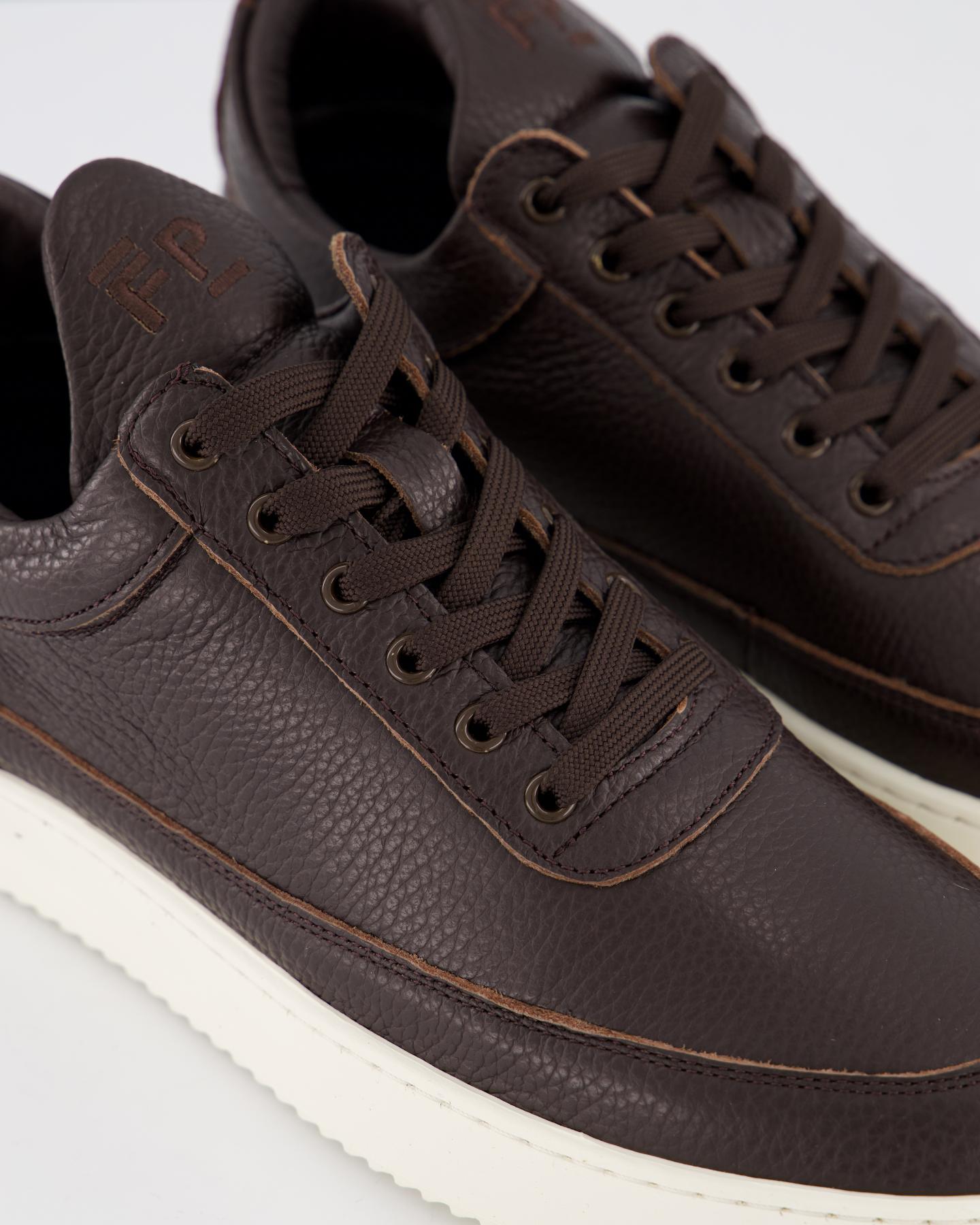 Heren Low Top Grain Sneaker Bruin