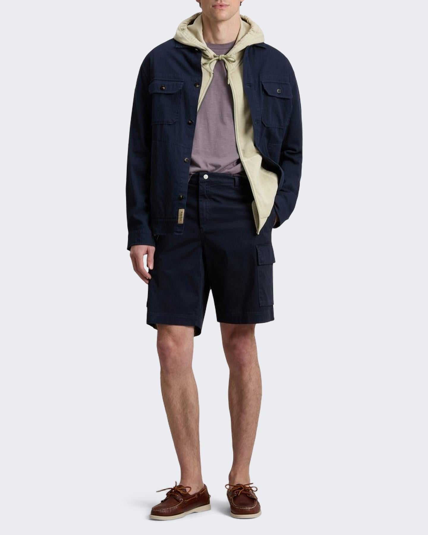 Heren Linen Blend Safari Overshirt G