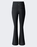 Damen Hoge taille ski Hose Aurora Schwarz