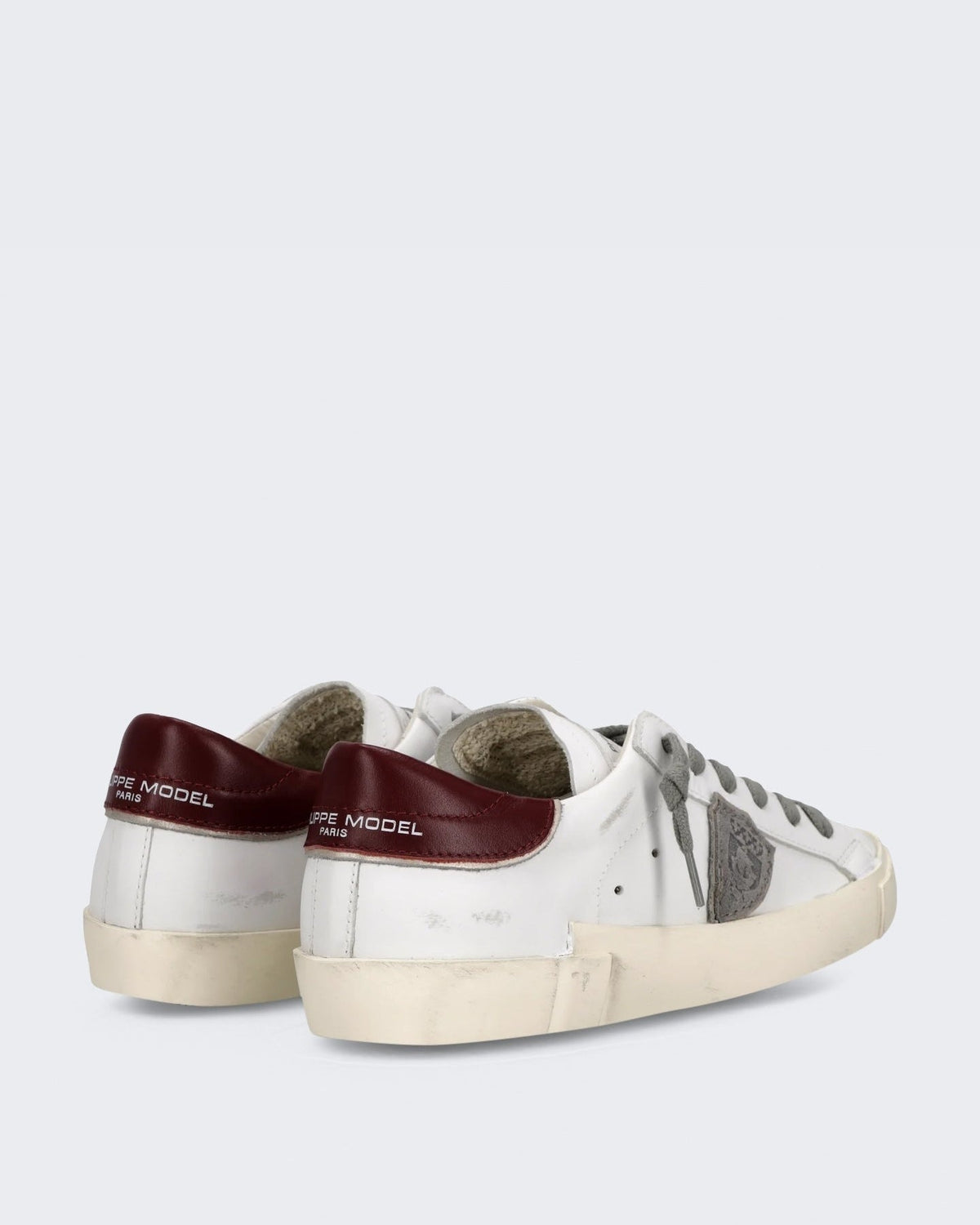 Philippe Model Dames Lage sneaker met contrasterende details Rood - Eleganza.nl