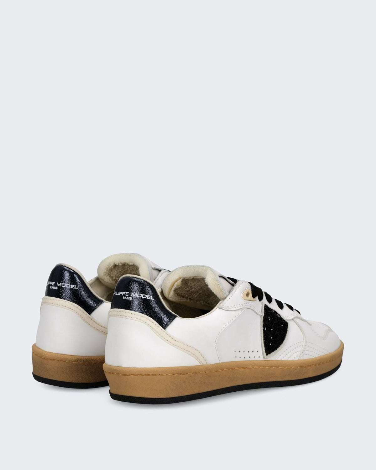 Philippe Model Dames Sneaker - Pgal Low Blanc Noir Zwart - Eleganza.nl