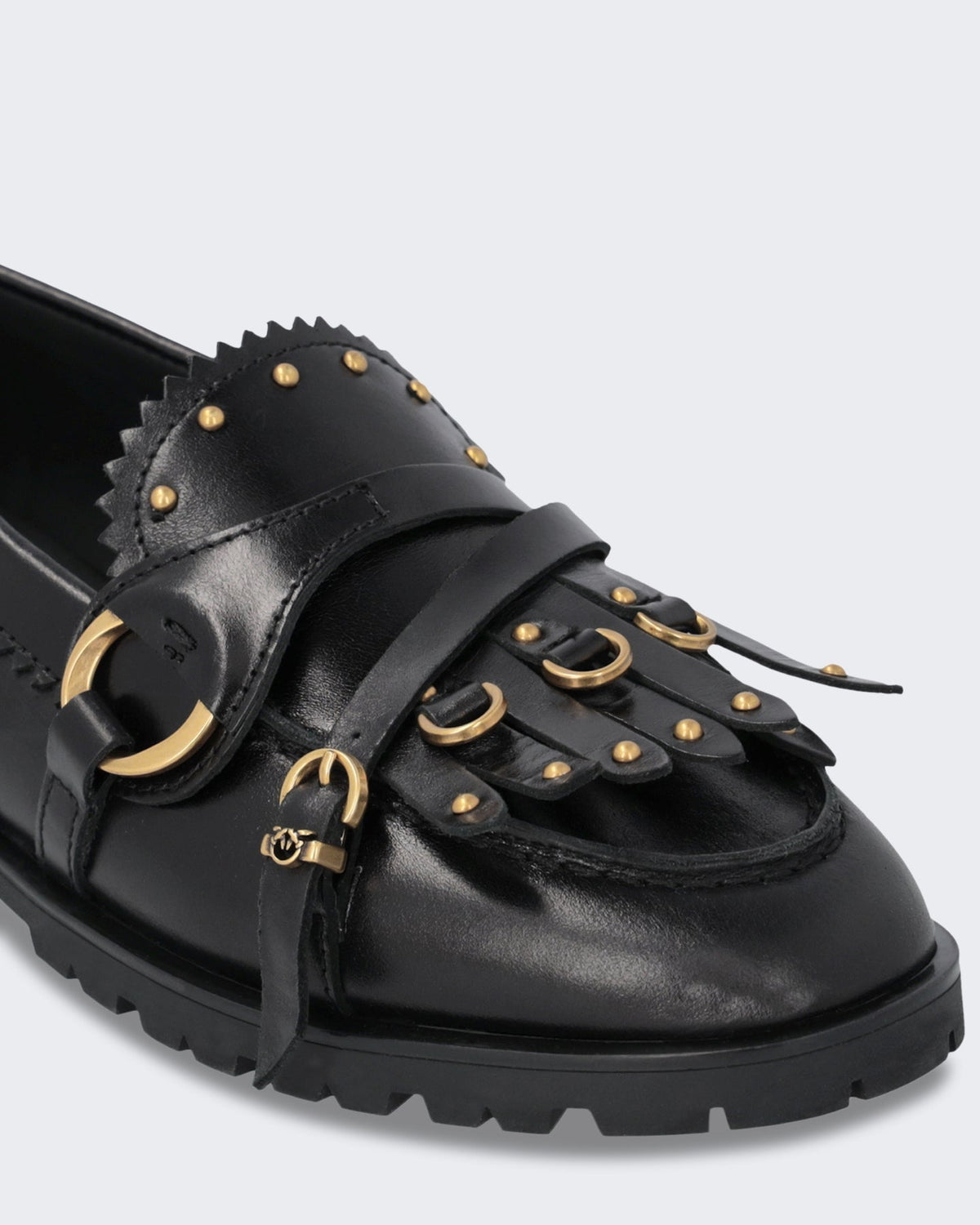 Pinko Dames Mocassin van kalfsleer Zwart - Eleganza.nl