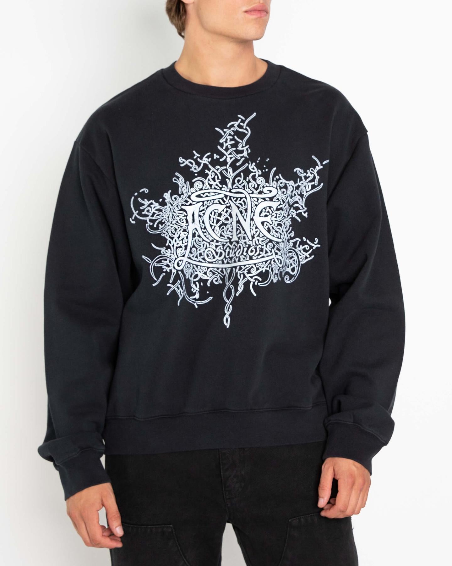 Heren Glow in the Dark Sweater Zwart