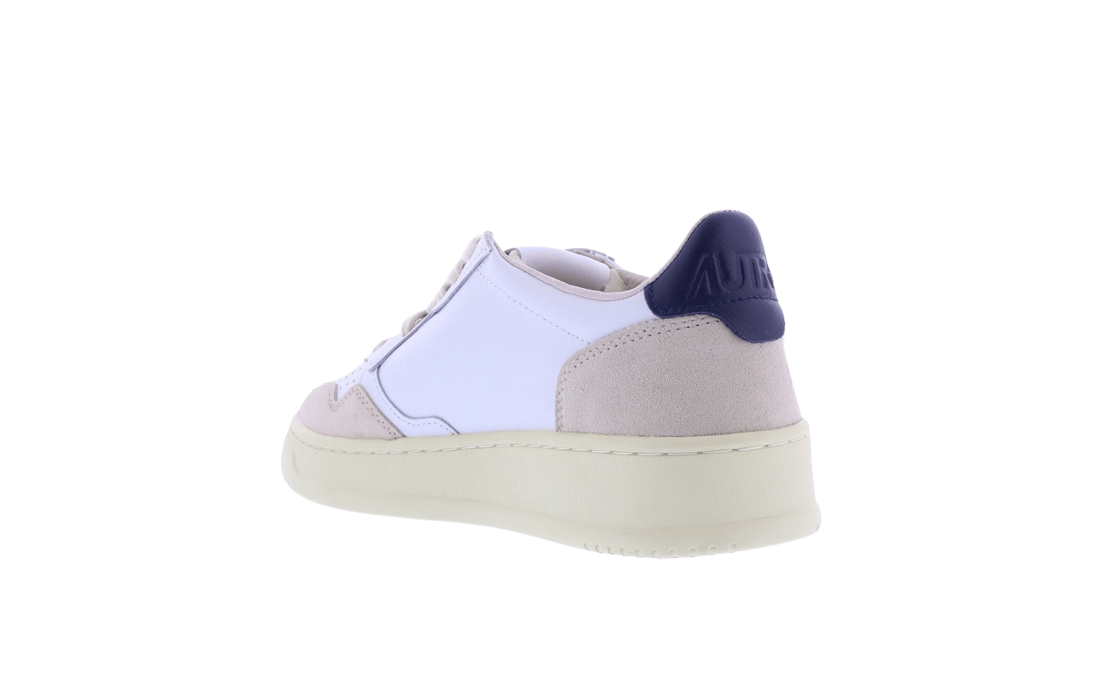 Dames Autry 01 Low leer/suede wit/bl