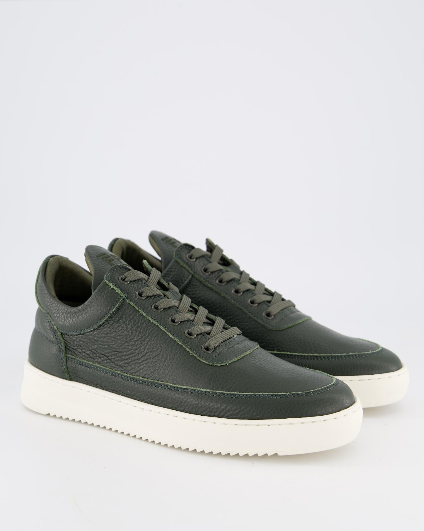 Heren Low Top Grain Sneaker Groen
