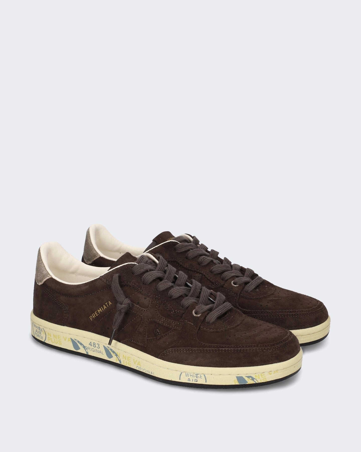 Premiata Dames Basketbal-geïnspireerde sneaker in bruin - Eleganza.nl