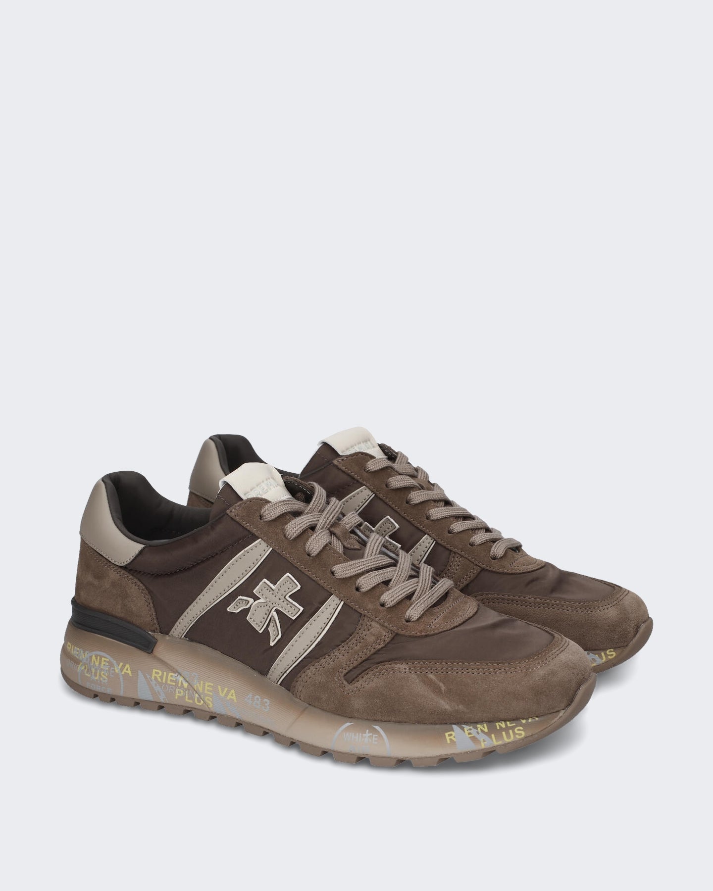 Premiata Heren Lander sneaker in Bruin - Eleganza.nl