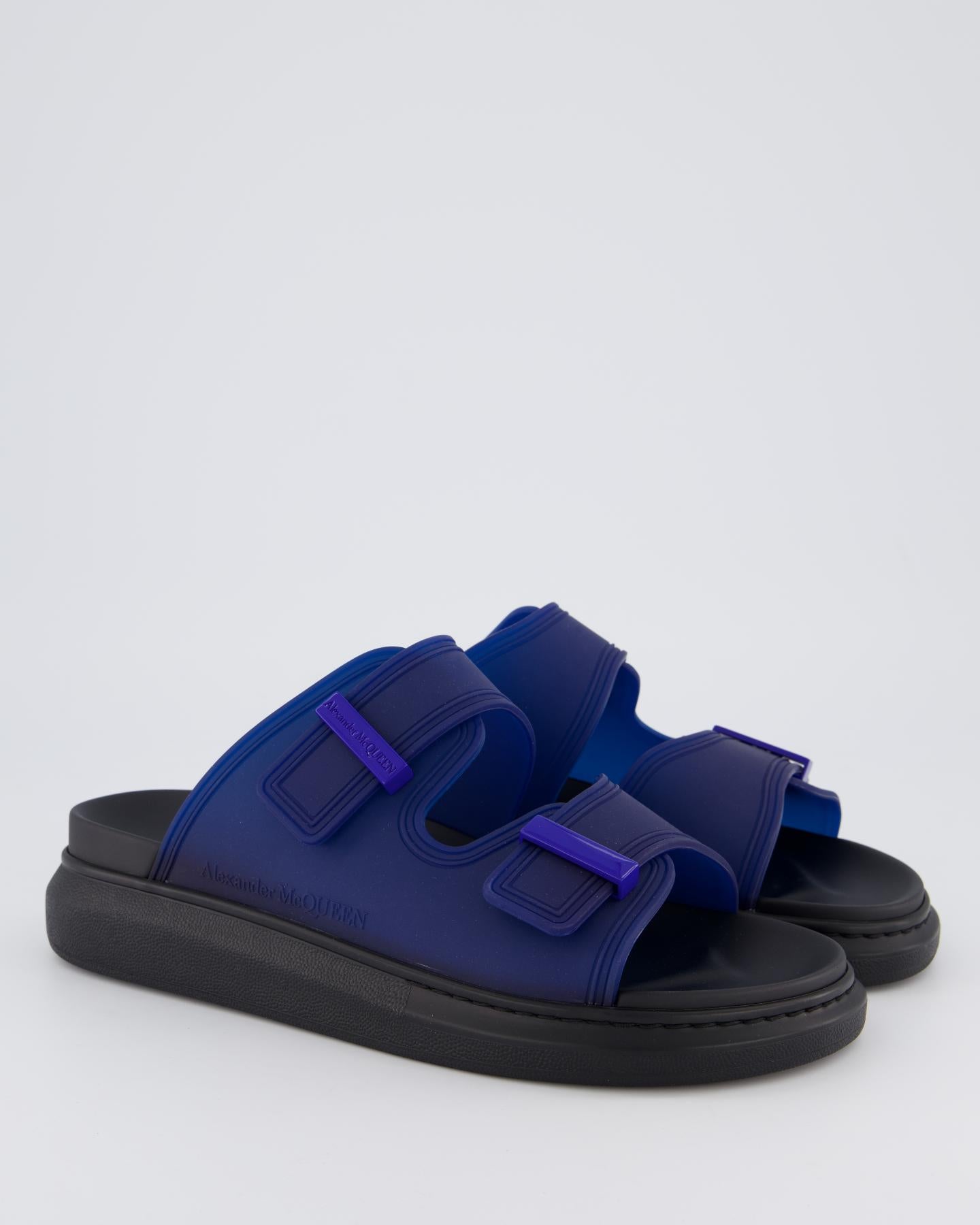 Heren Hybrid Transparant Slide Blauw