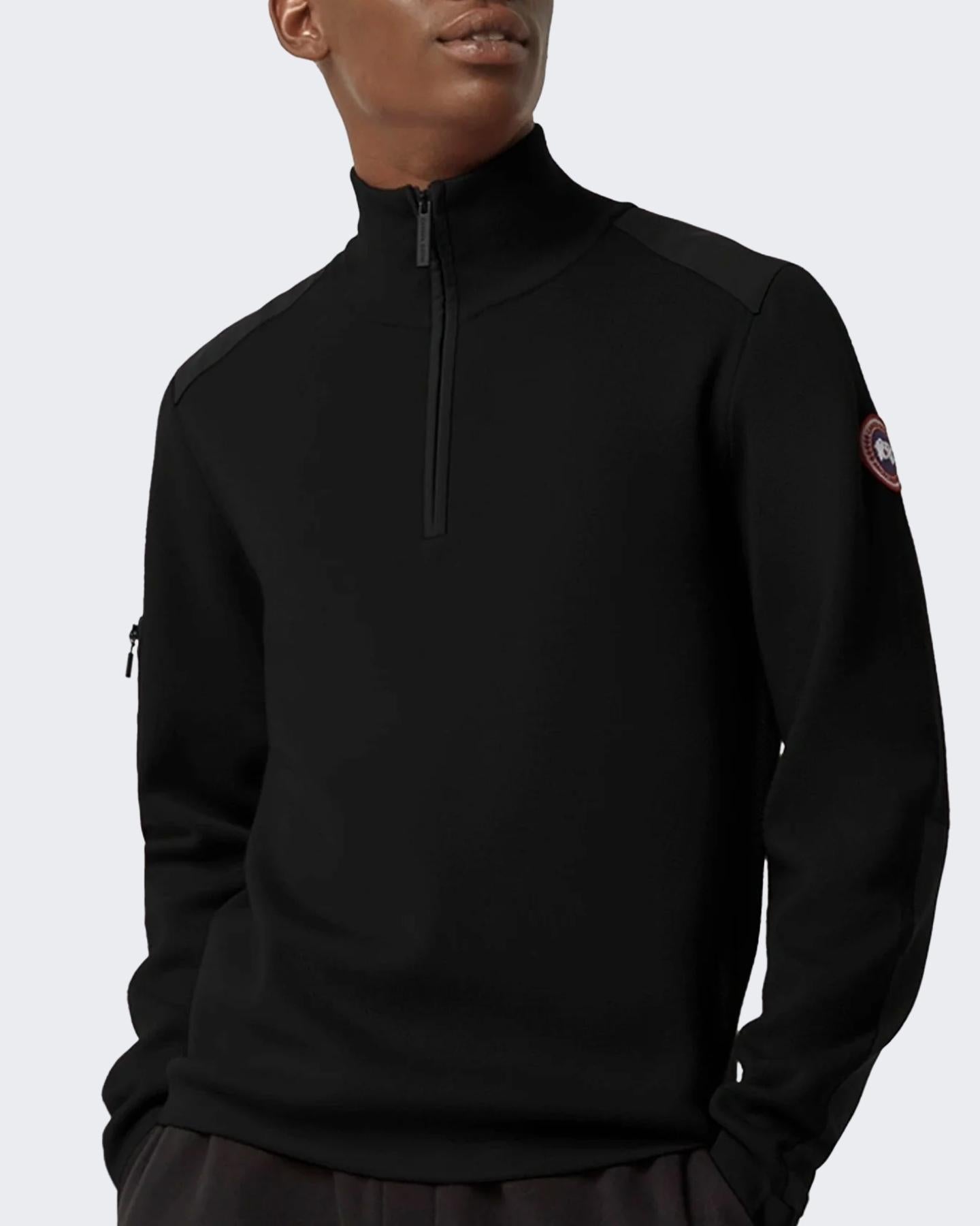Heren Stormont 1/4 Zip Sweater Zwart