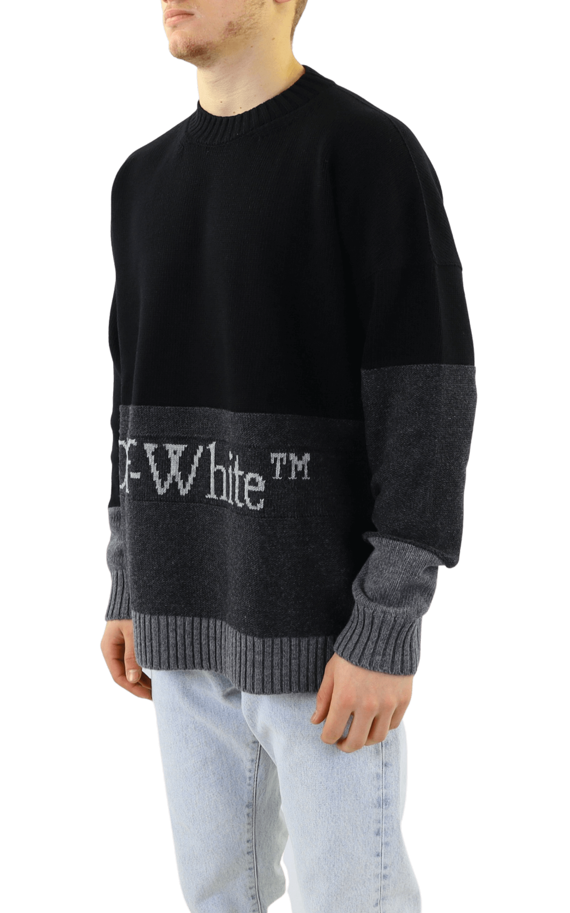 Heren Blocked Knit Crewneck