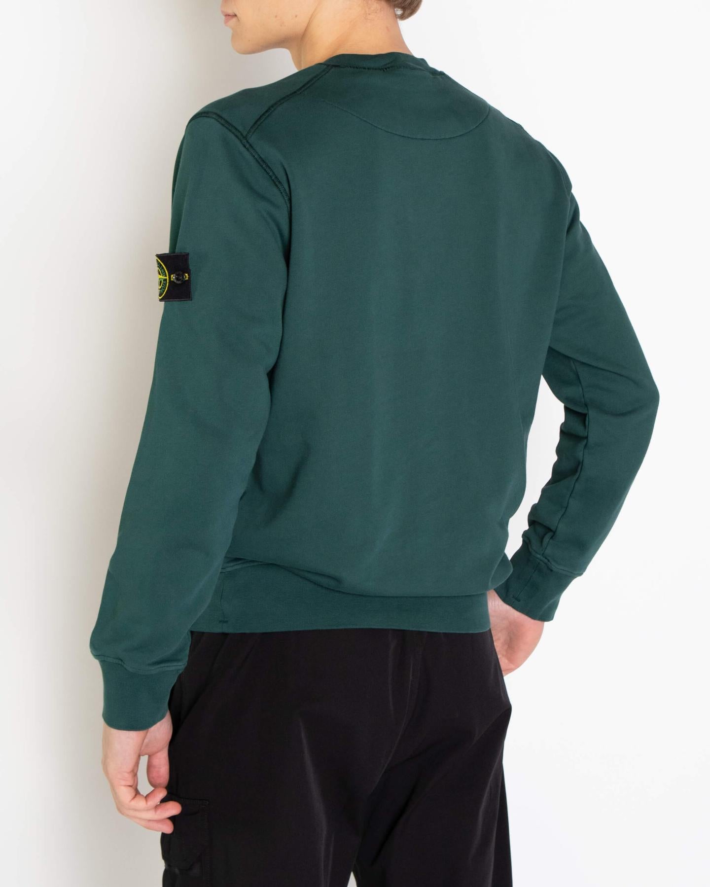 Heren Logo-Patch Sweater Groen