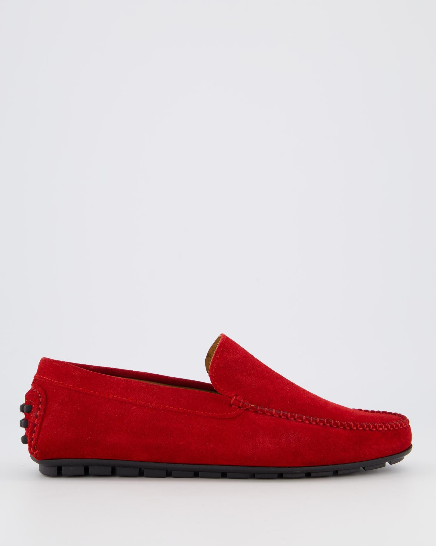 Heren Driver Loafer Rood