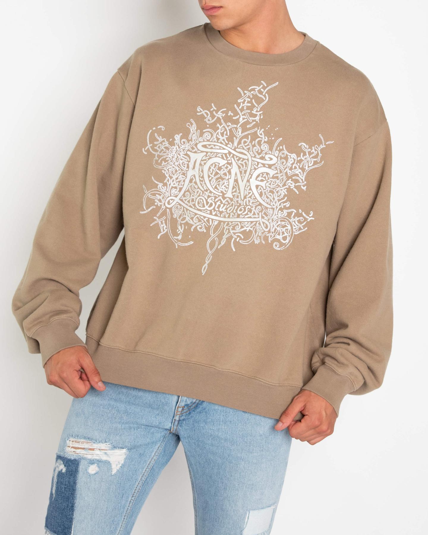 Heren Glow in the Dark Sweater Beige