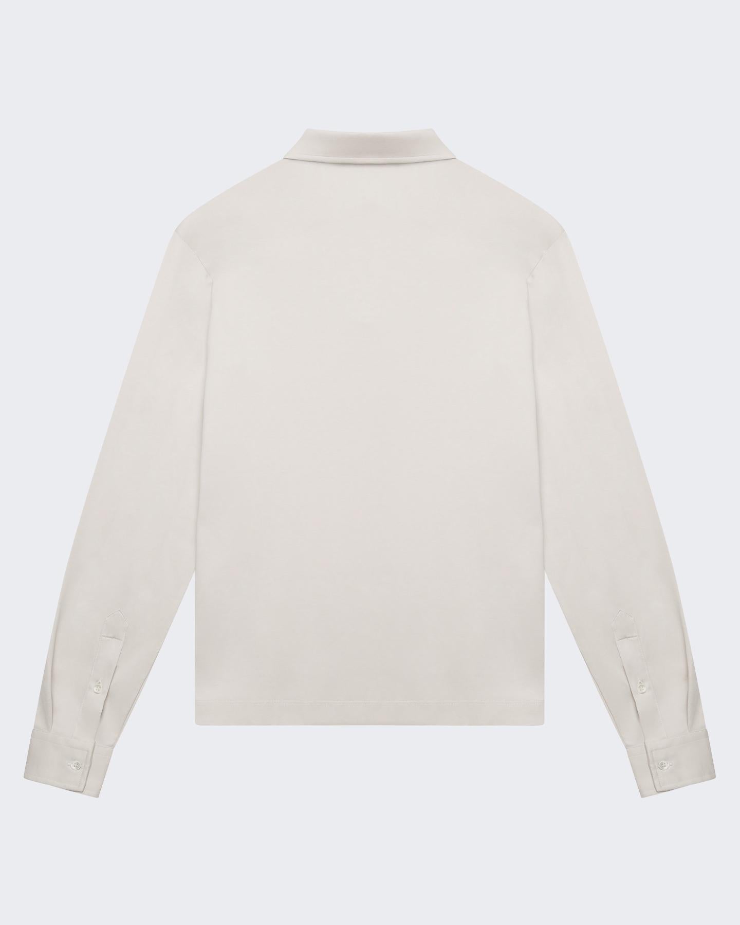 Heren Supima Polo Zip Collar L/S