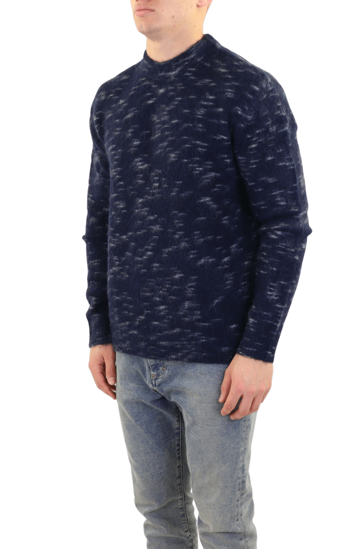 Heren Kniited Jumper Blauw