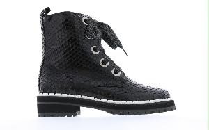 Dames Phyton Print Lace Up