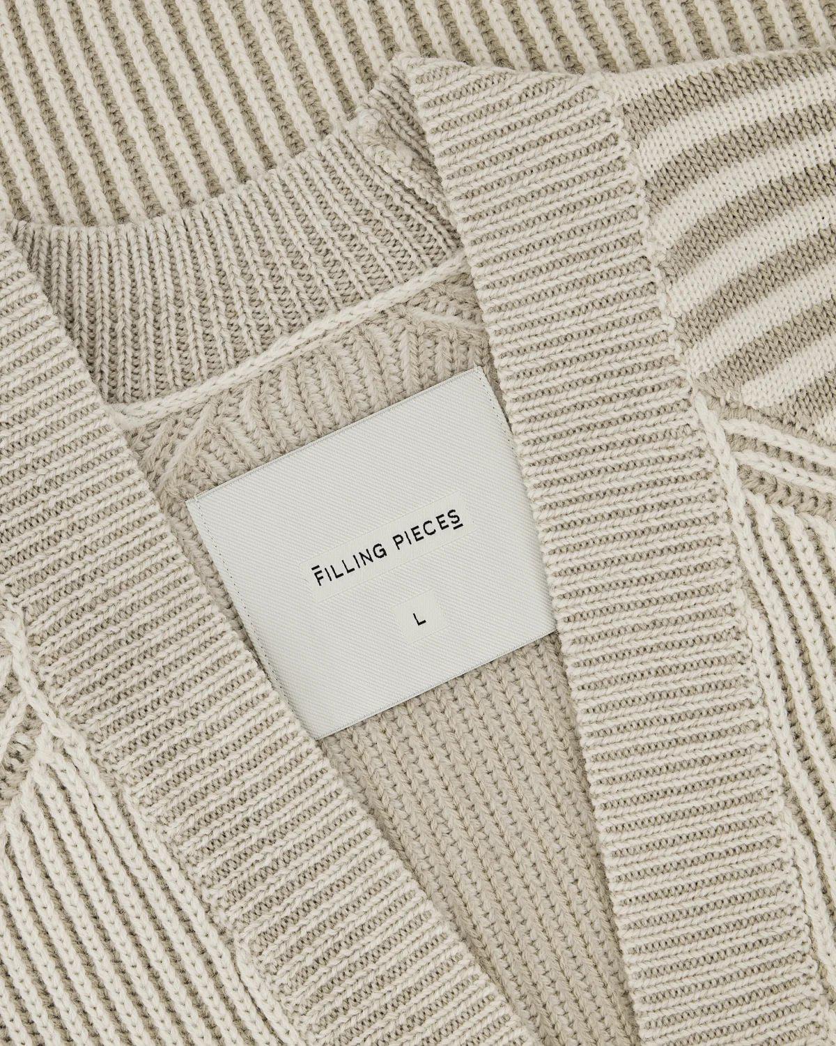 Heren Knit Cardigan Knot Beige
