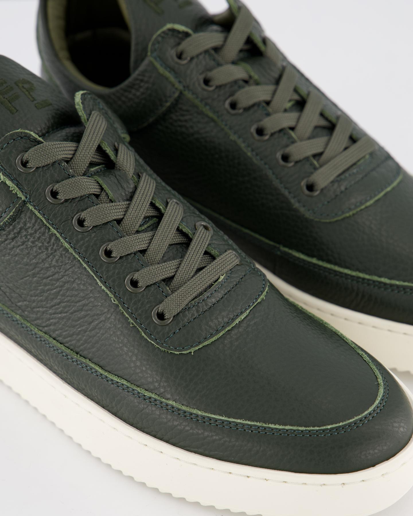 Heren Low Top Grain Sneaker Groen