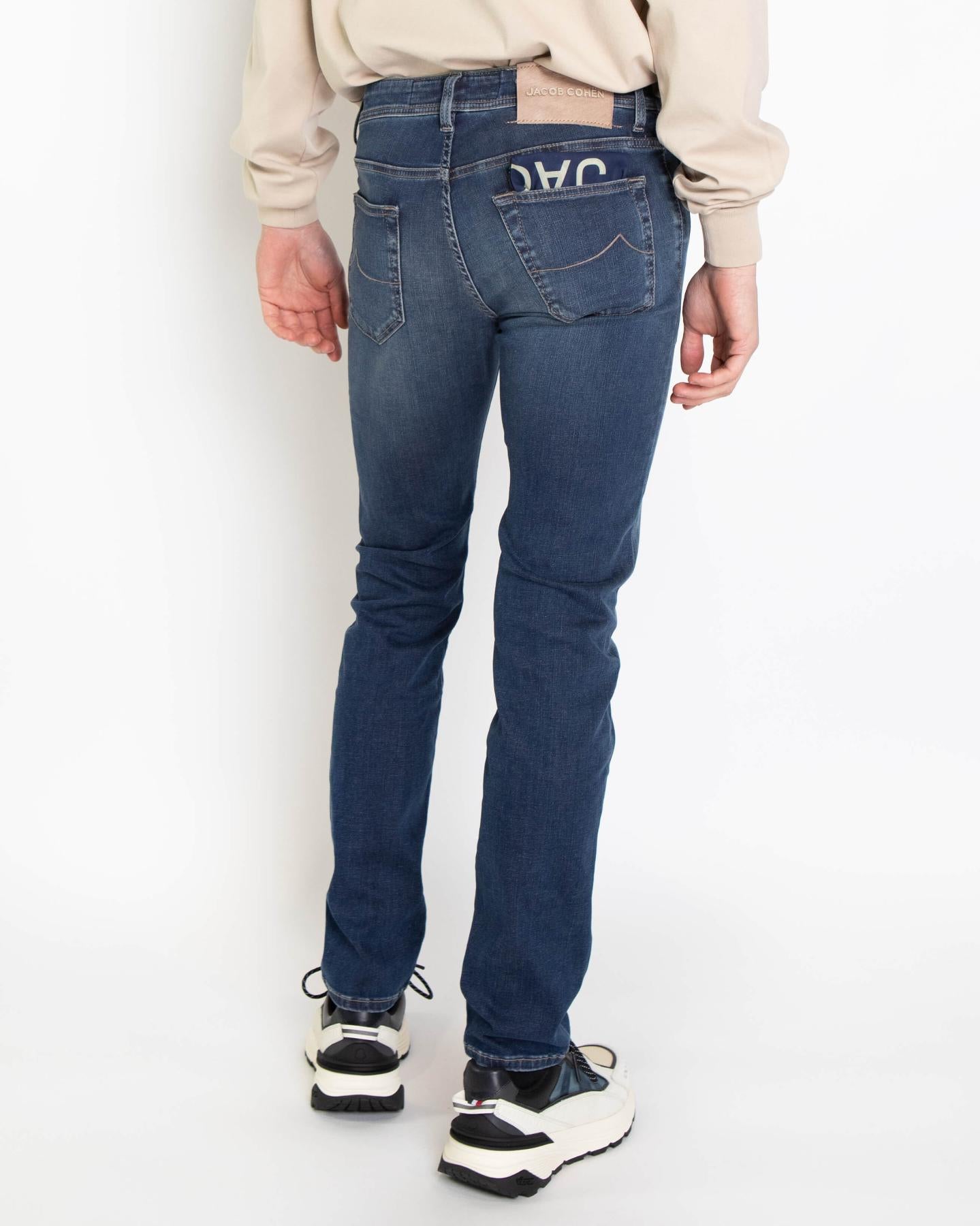 Heren Nick Slim Fit Jeans Blauw