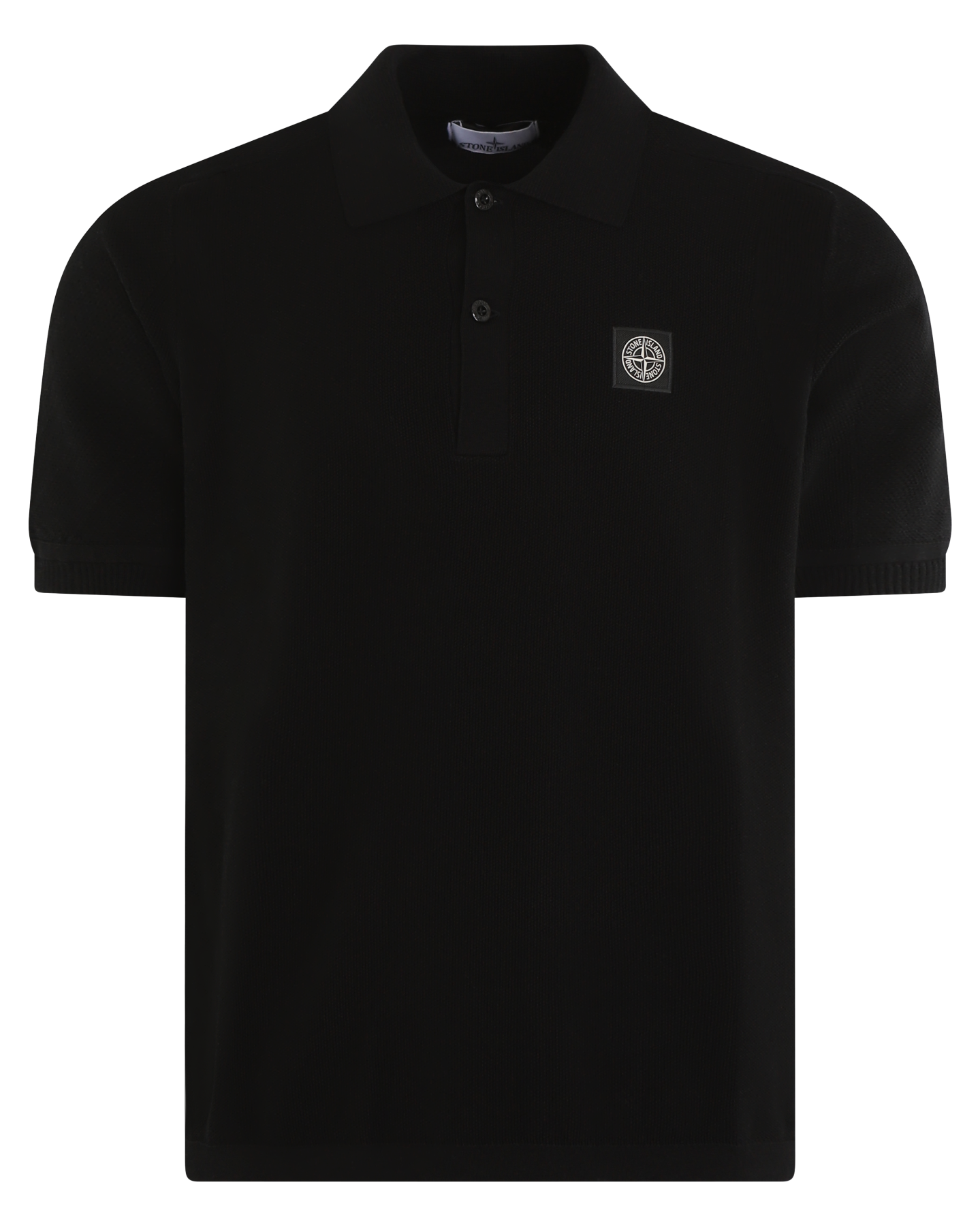 Heren Compass Patch Polo Zwart