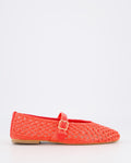 Damen-Ballerinas aus Raffia, Rot — huidige kleur