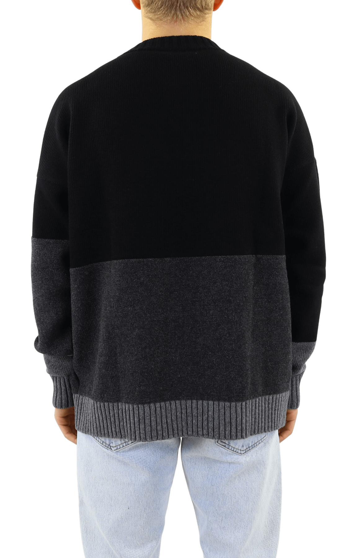 Heren Blocked Knit Crewneck