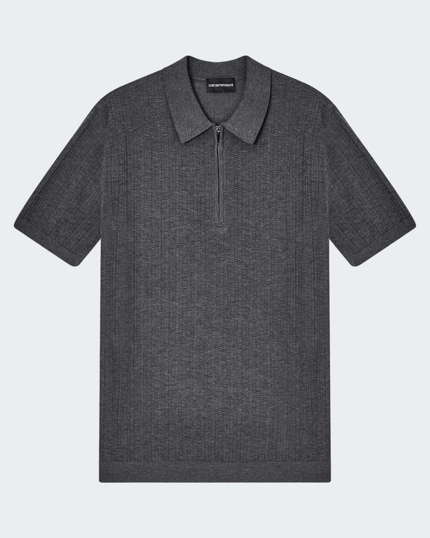 Heren Vertical Tuck Stitch Grijs