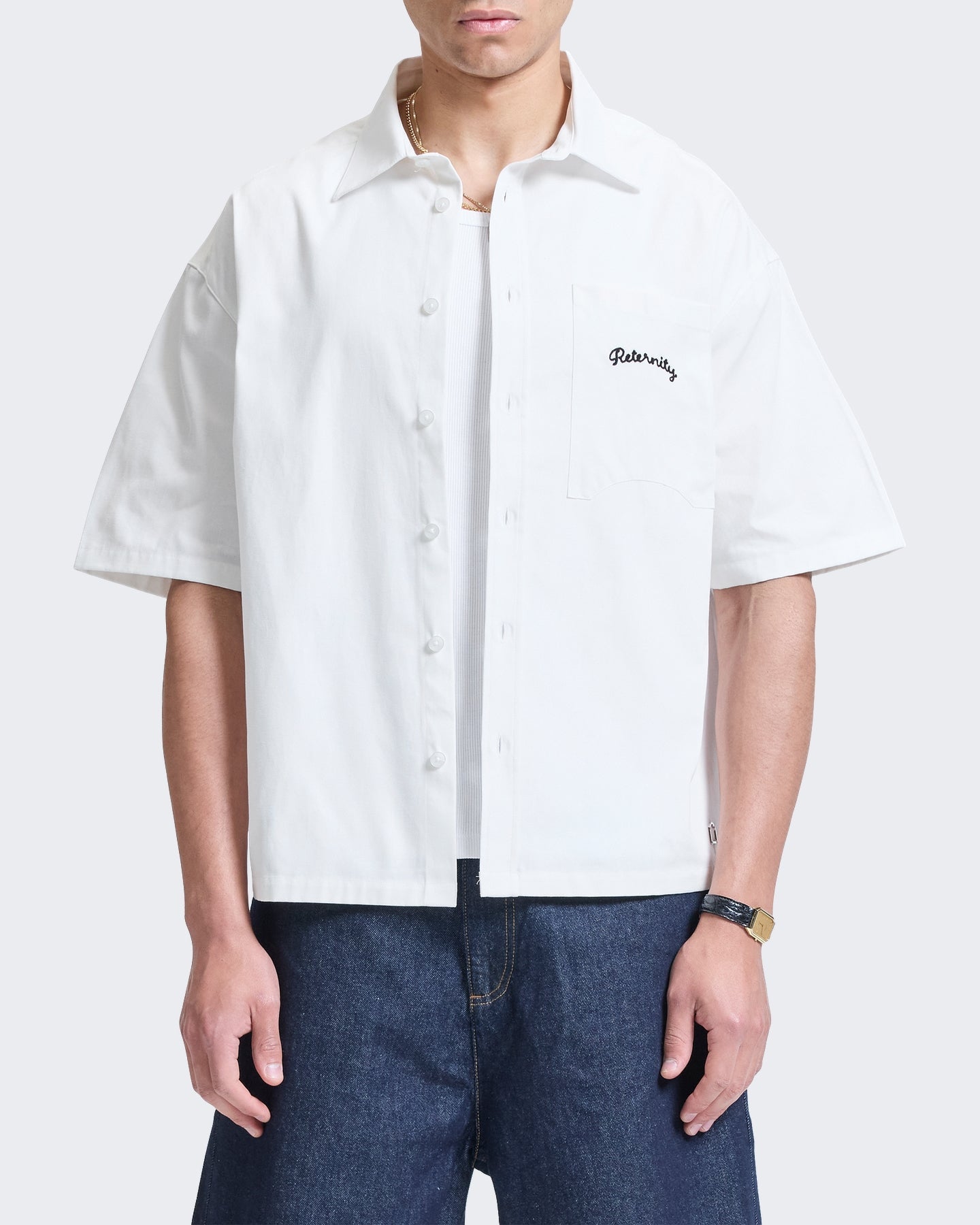 Reternity Heren Shirt met print Wit - Eleganza.nl