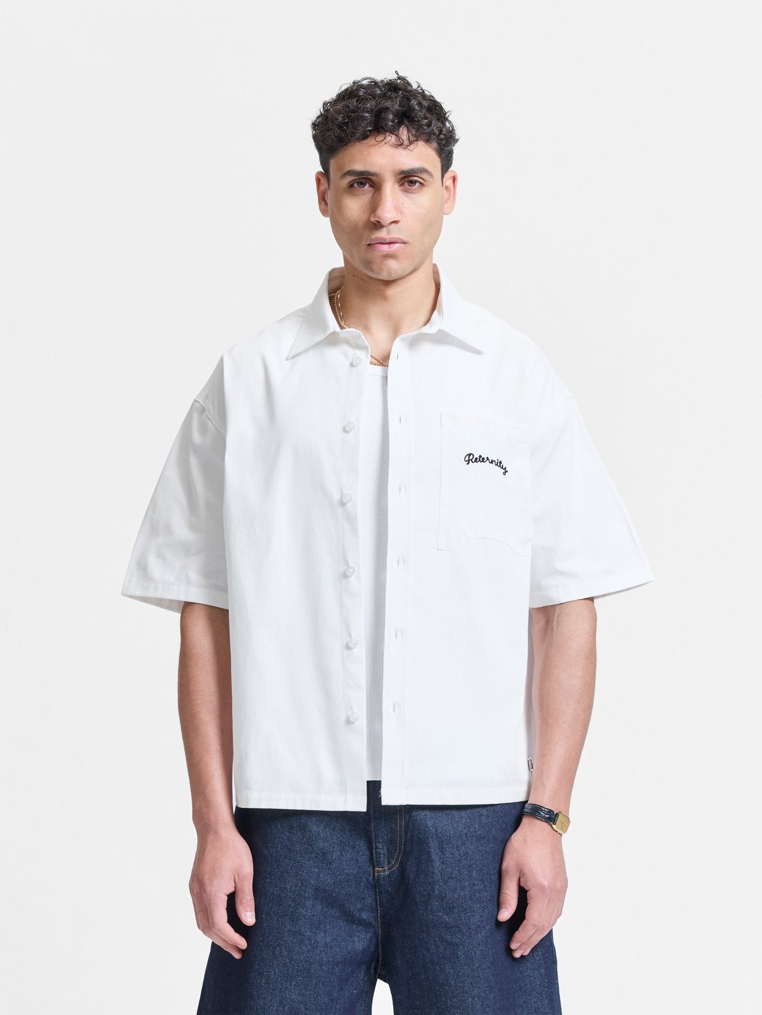 Reternity Heren Shirt met print Wit - Eleganza.nl