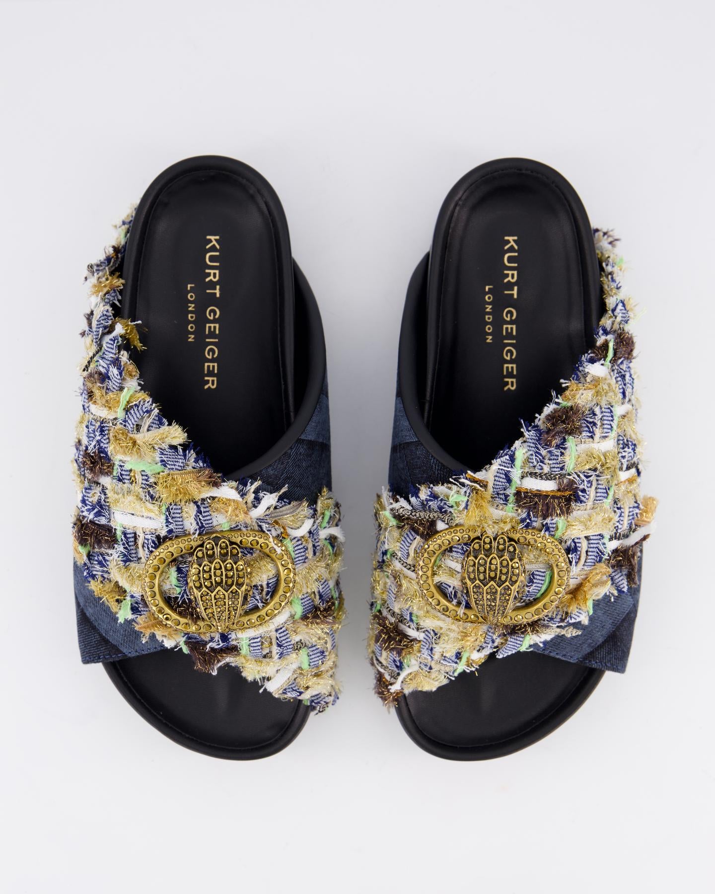 Dames Chelsea Cross Slipper Blauw