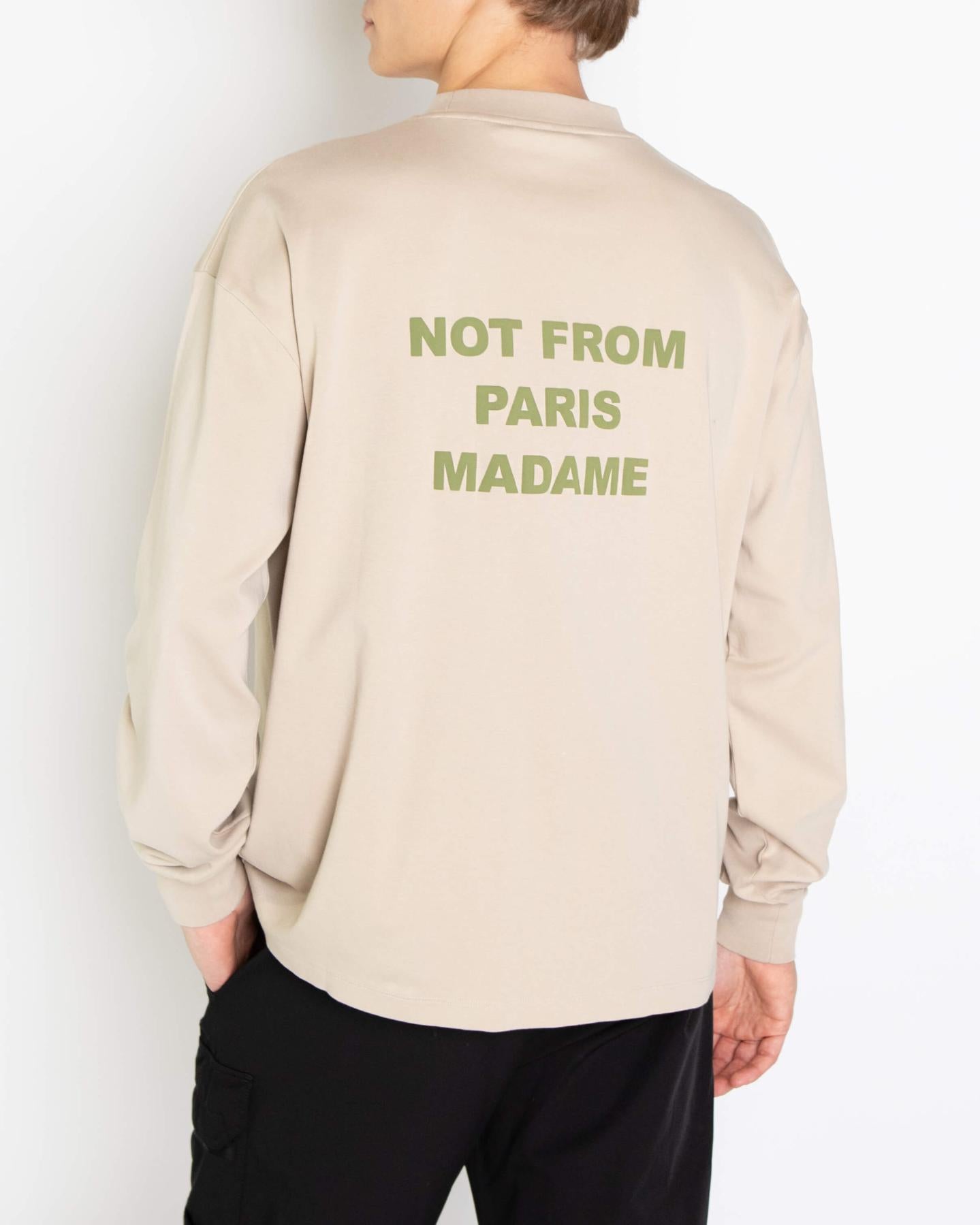 Heren Le T-Shirt Slogan Beige