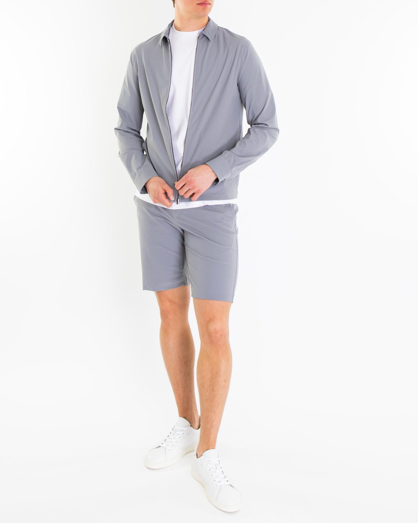 Heren Tech Stretch Overshirt Grijs