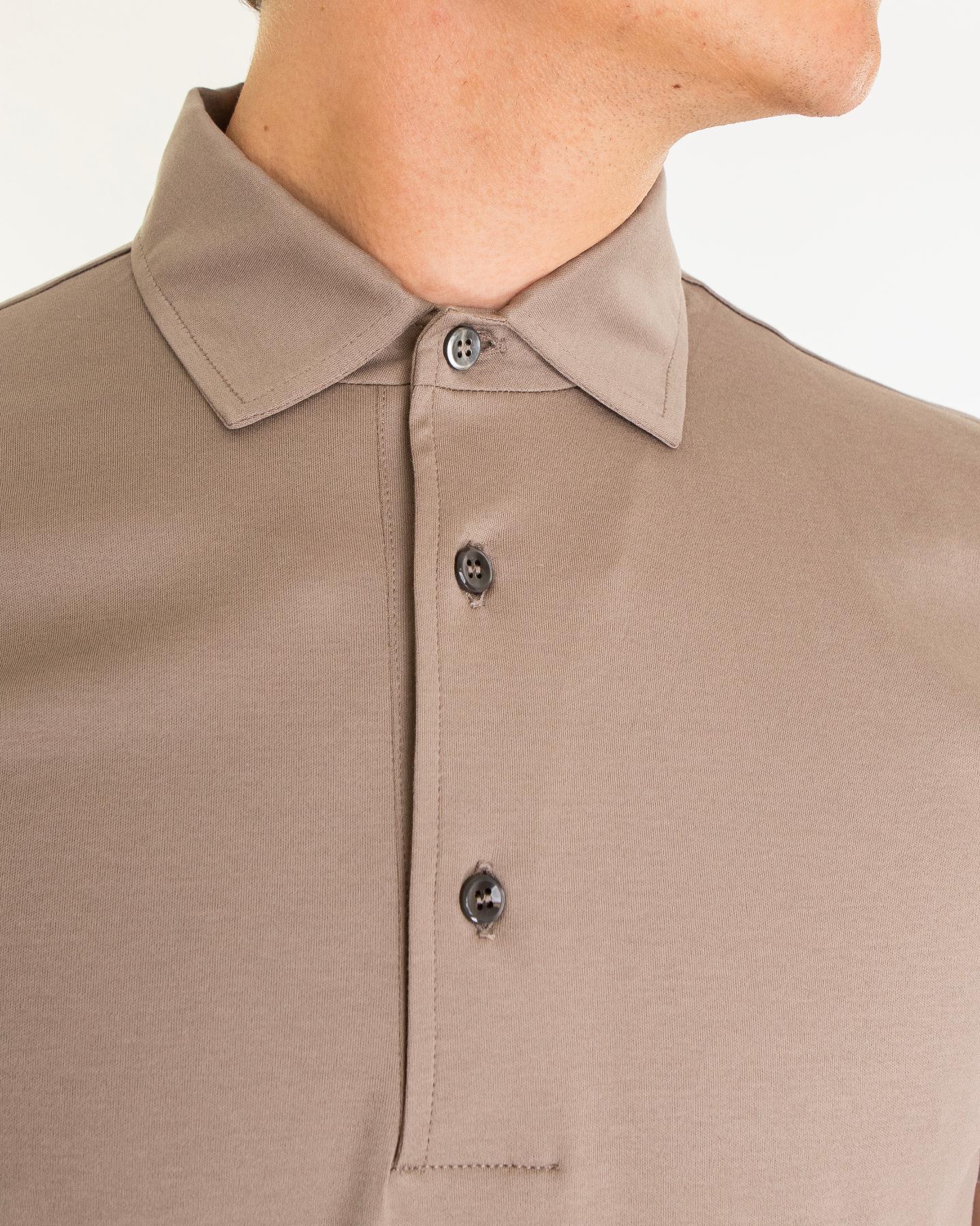 Heren Supima Polo Schiller Grijs