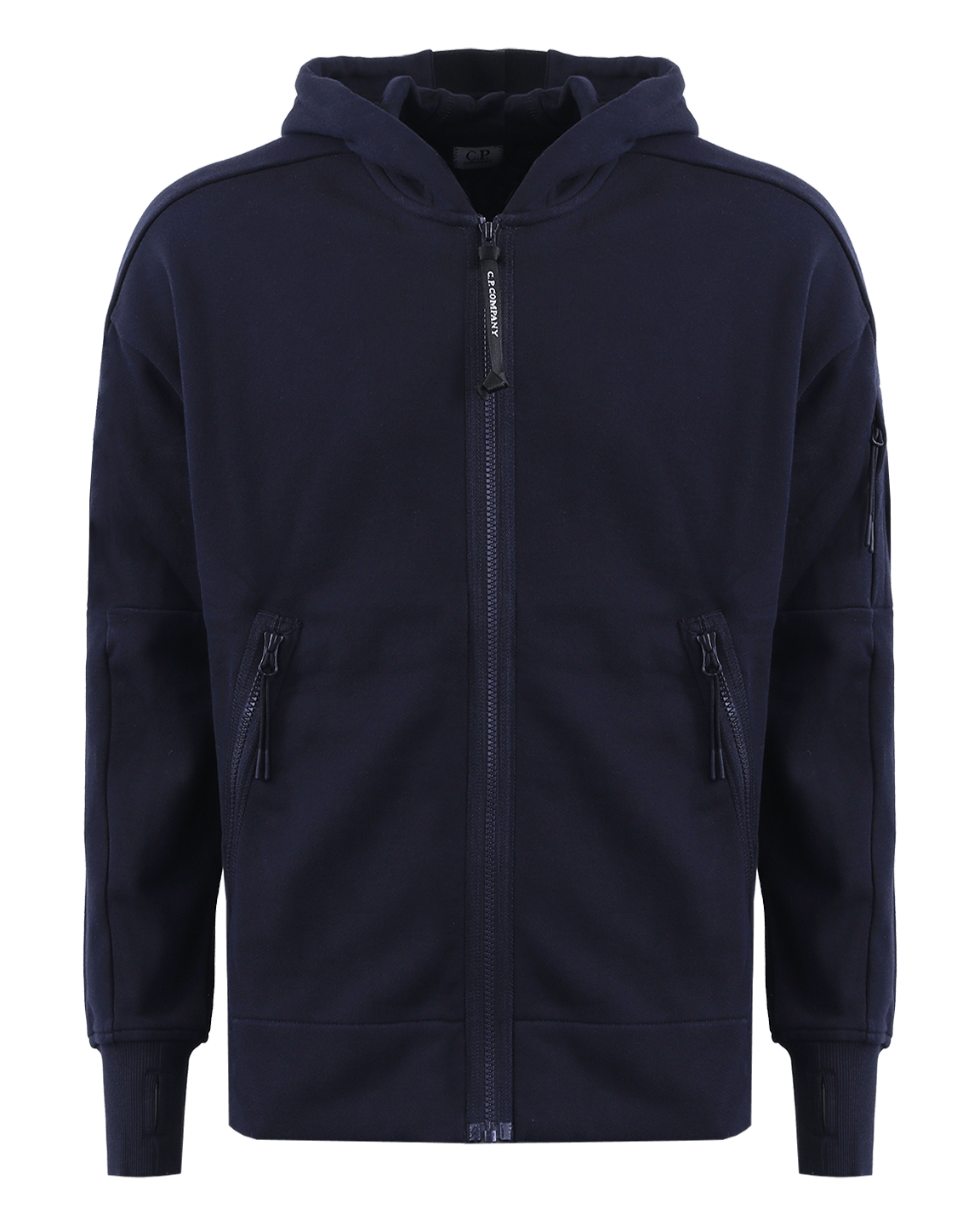 Heren Diagonal Raised Zipped Blauw