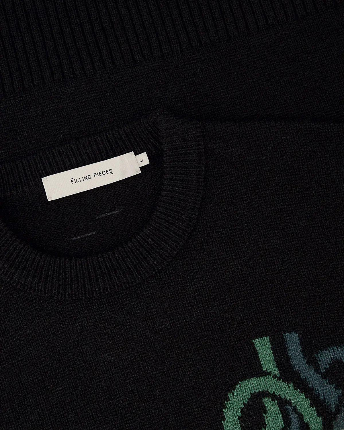 Heren Knit Sweater Knot Zwart