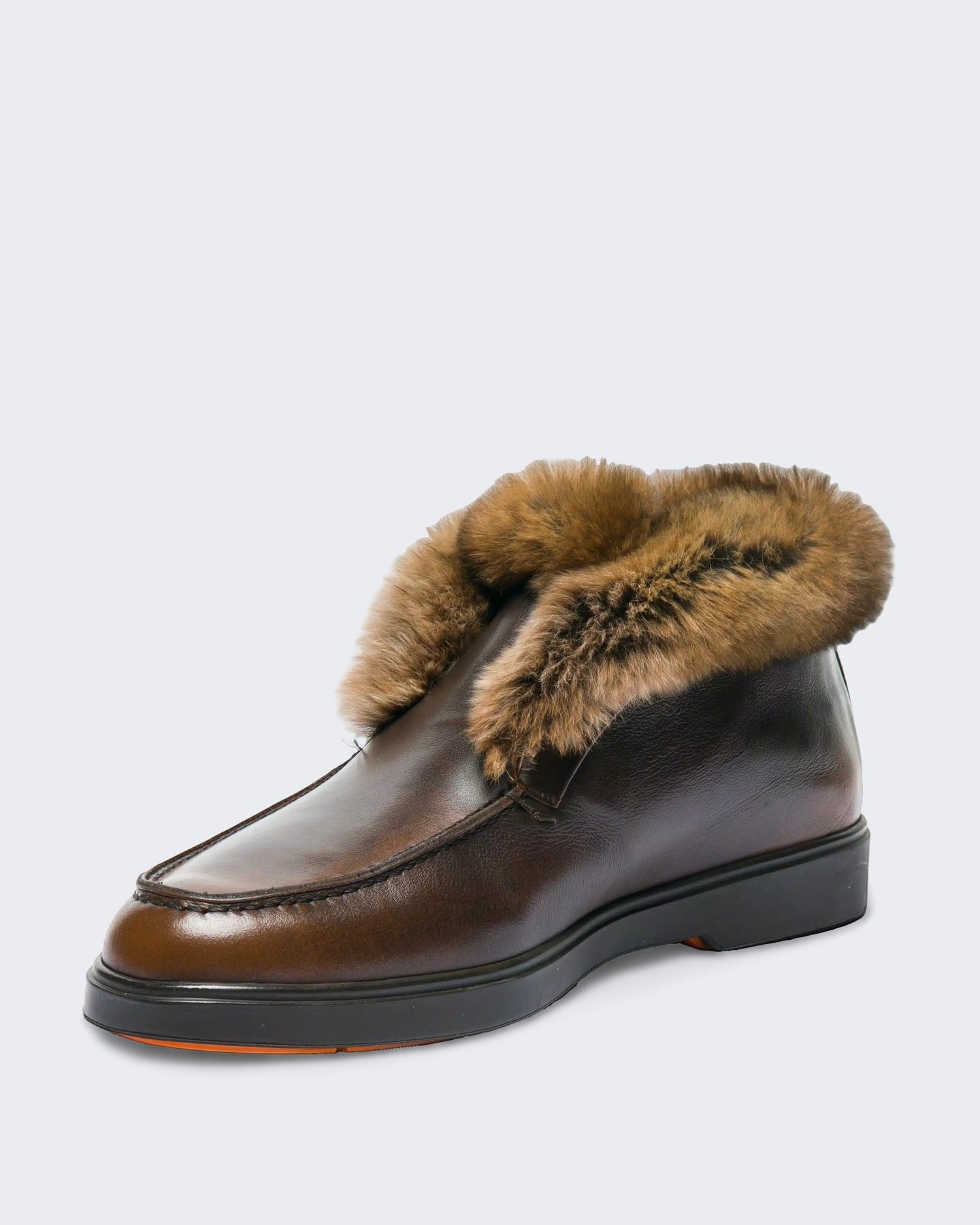 Santoni Dames Loafer bruin leer - Eleganza.nl