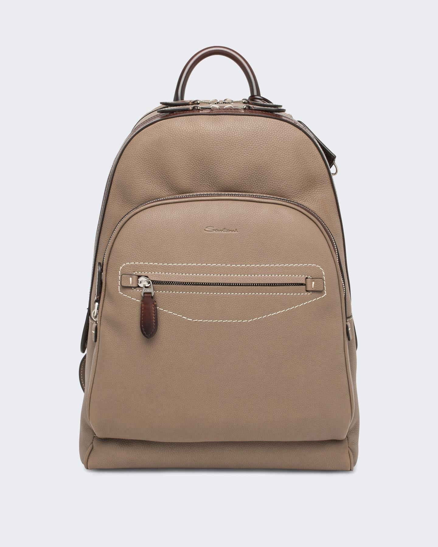 Santoni Heren Dubbele Rugzak - Eleganza.nl