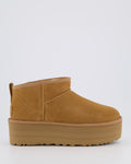 Damen Ultra Mini Platform Chestnut